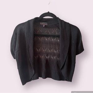 Y2K black bolero shrug size large